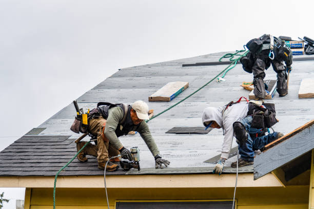 Professional Gutter Installation technician working in Lancaster, KY